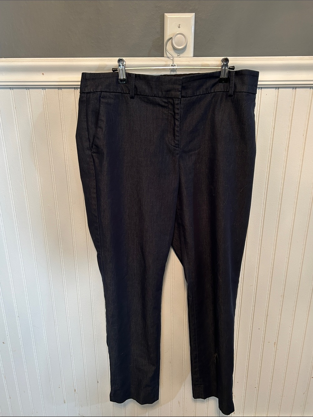 Talbots Black Cropped Straight-Leg Pants